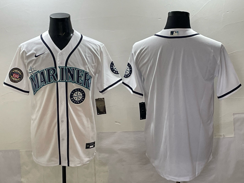 Men Seattle Mariners blank white MLB 2025 Nike jersey 006